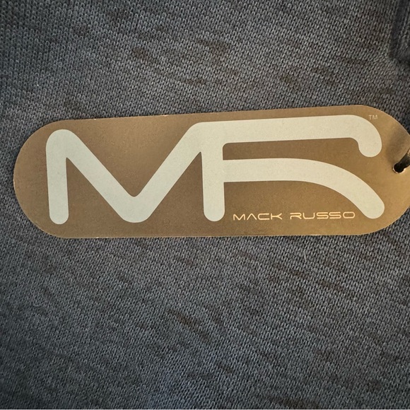 Mack Russo Blue Black 1/4 Zip Pullover Sweater E-13 - Picture 7 of 10